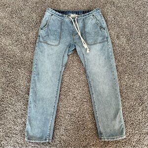 One Teaspoon Light Blue Drawstring Jeans